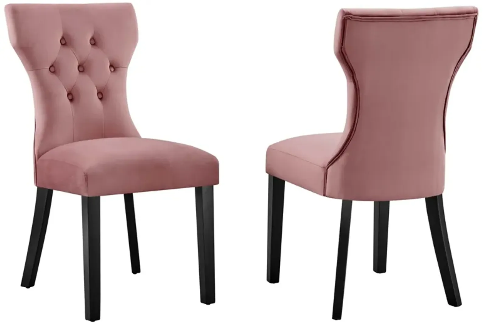 Silhouette Performance Velvet Dining Chairs - Set of 2