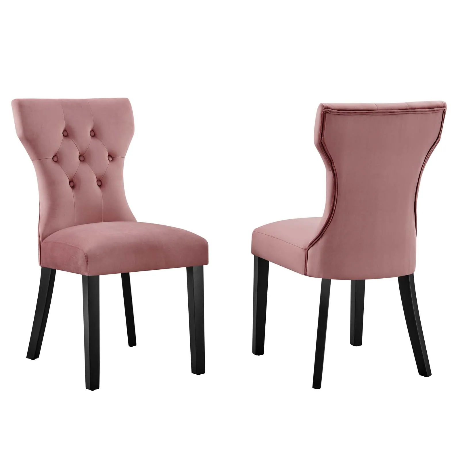 Silhouette Performance Velvet Dining Chairs - Set of 2