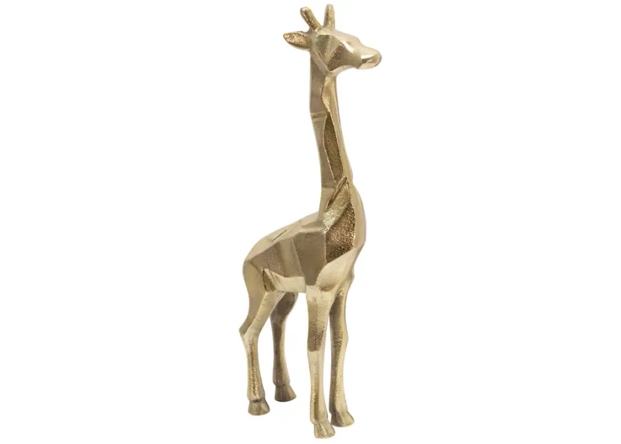 Aluminum 15" Giraffe Decor, Gold