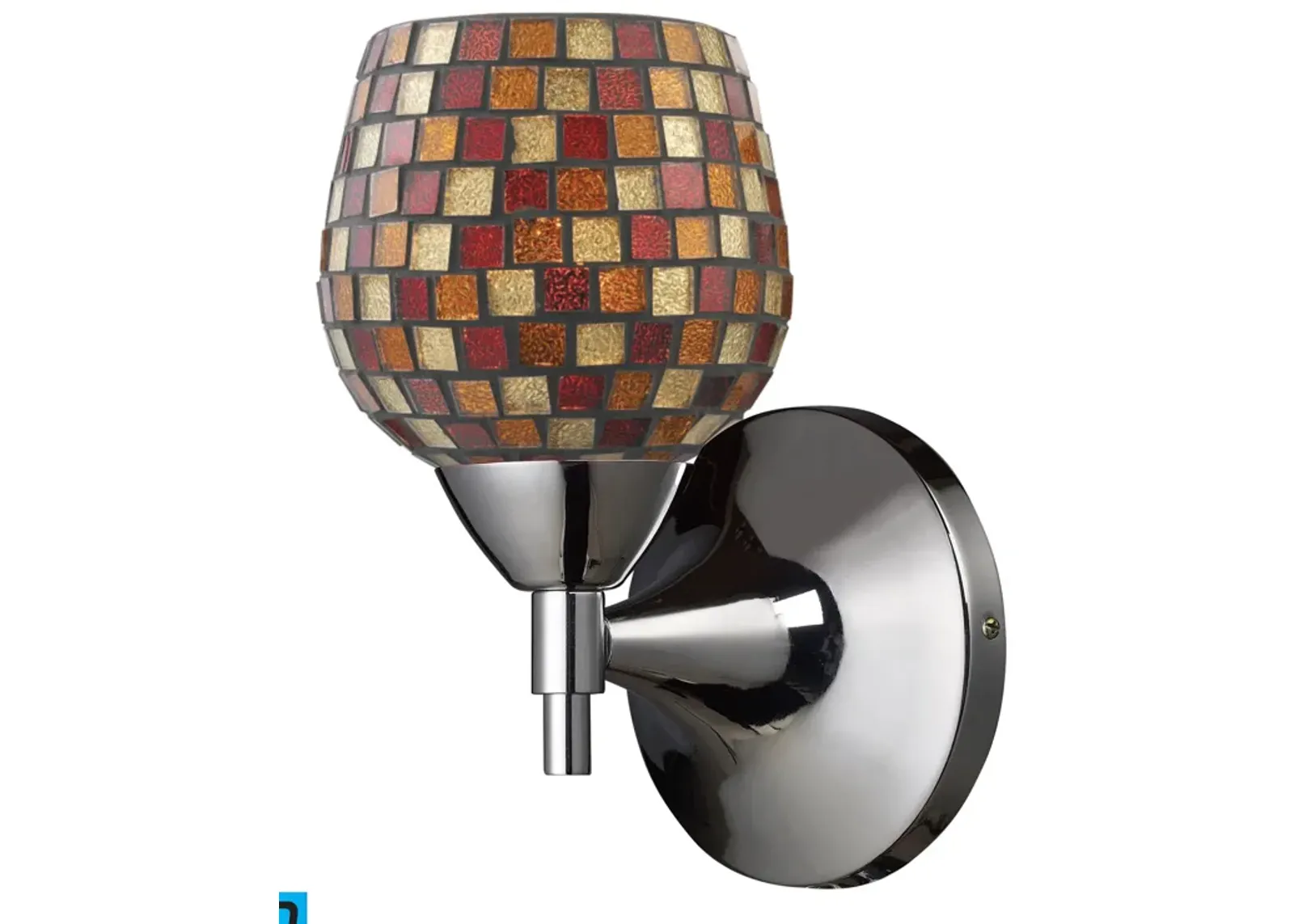 Celina 9" High 1-Light Sconce - Polished Chrome