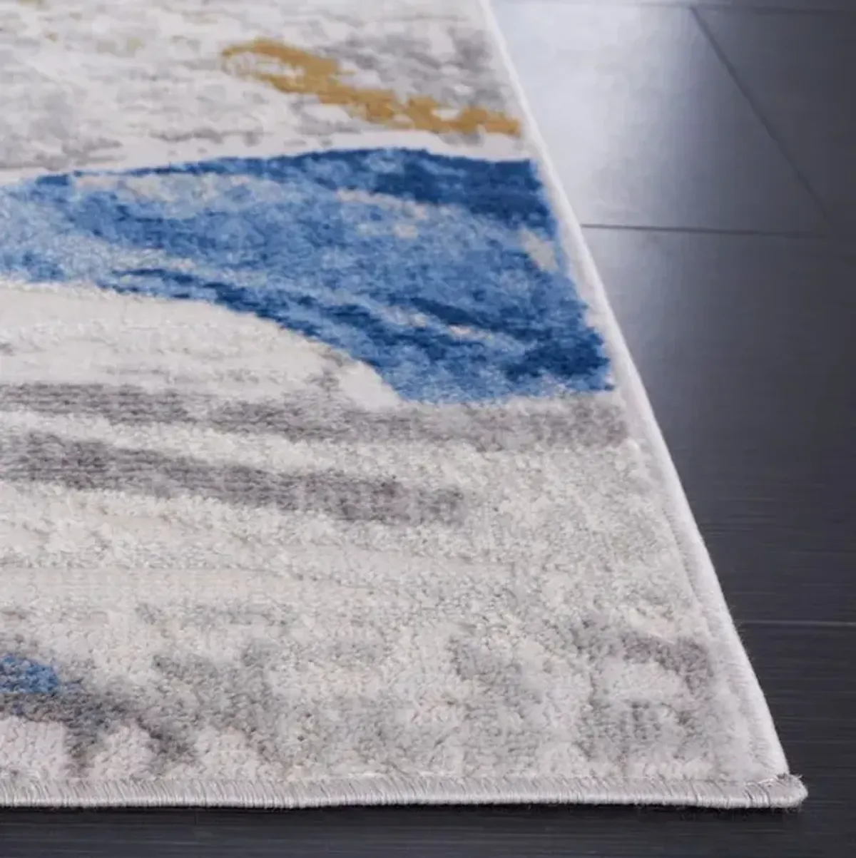 PALMA 334 Blue 2'-2' X 9' Runner Rug