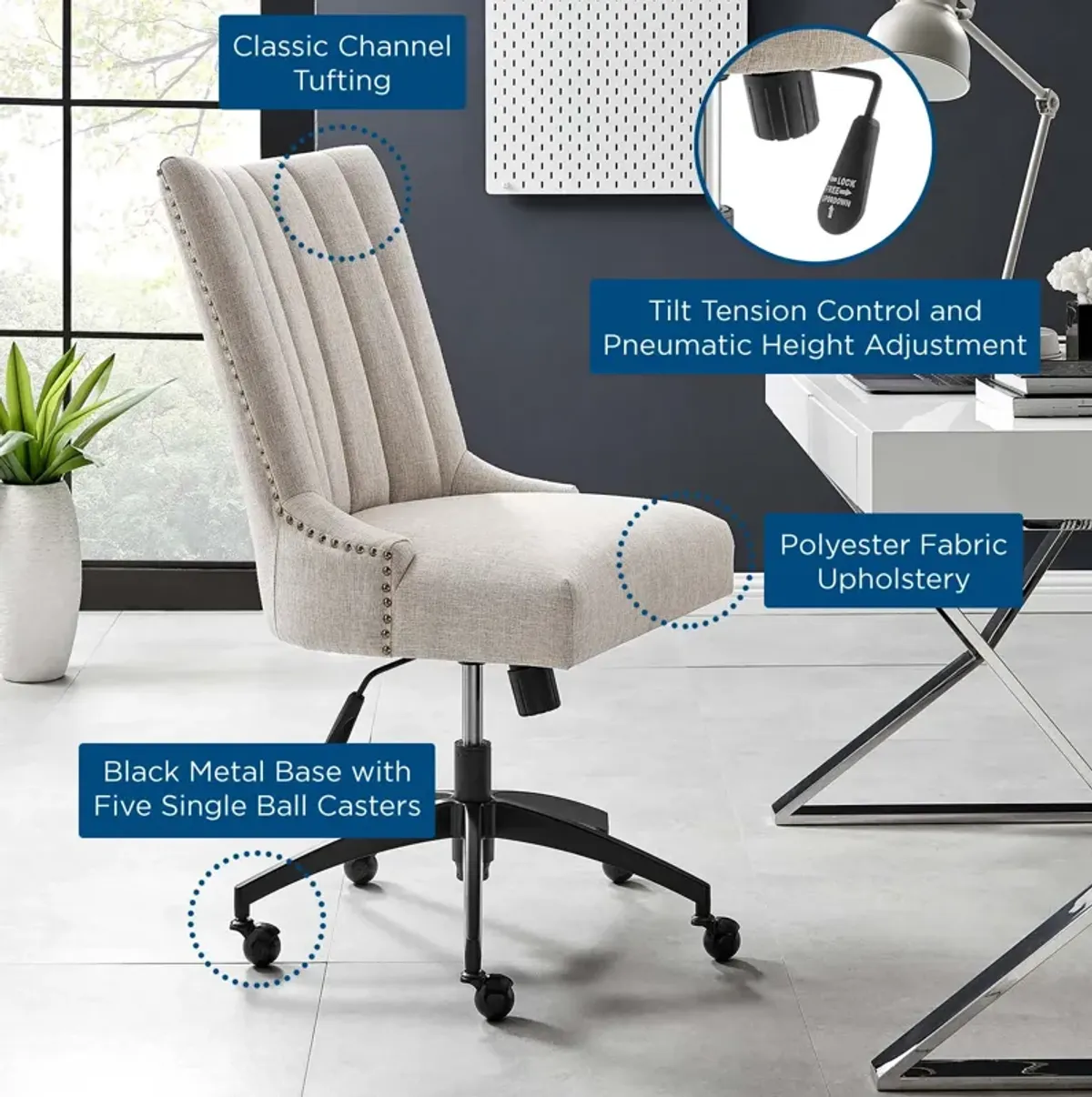 Empower Channel Tufted Office Chair