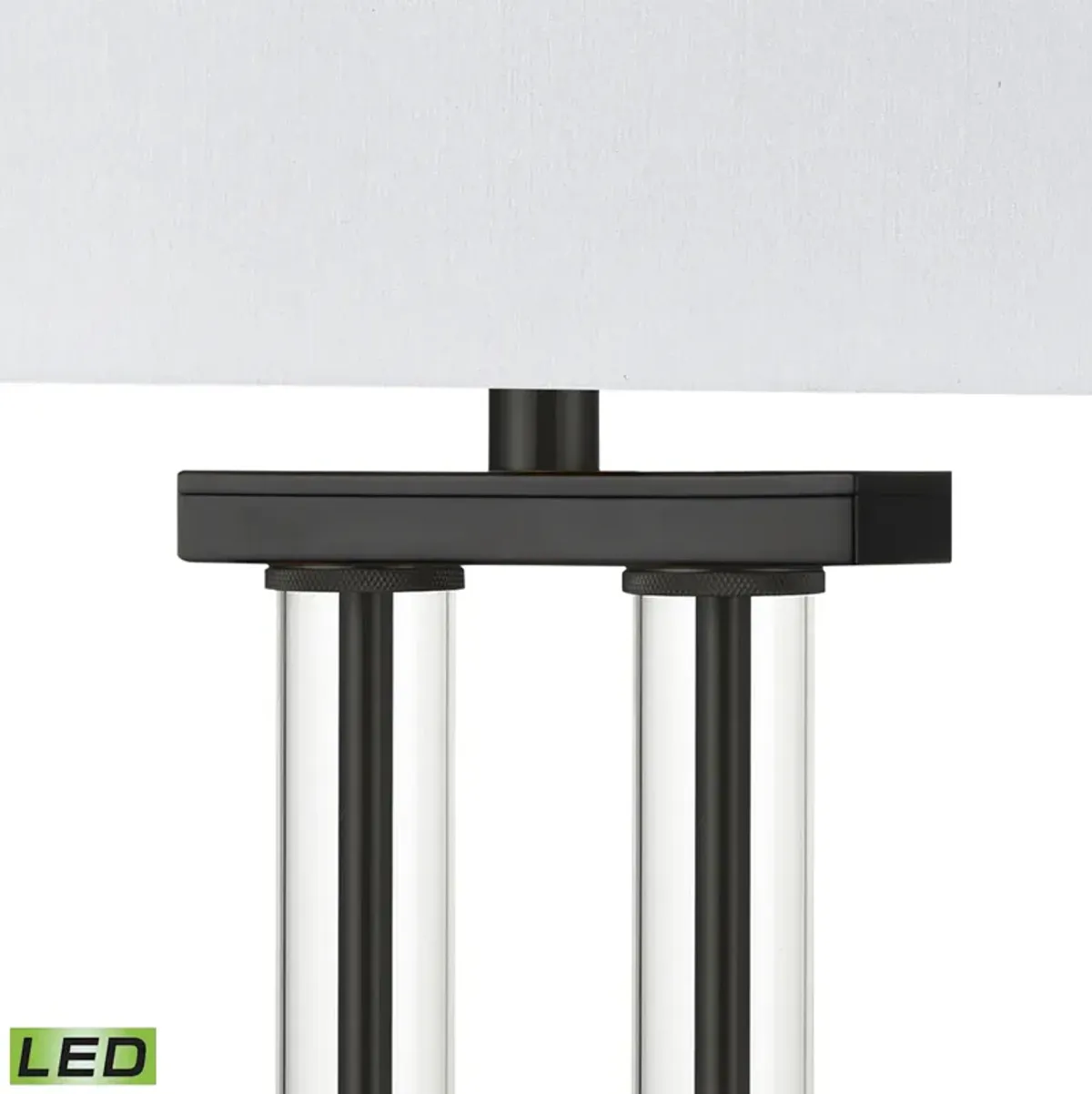 Roseden Court 34'' High 1-Light Table Lamp - Matte Black - Includes LED Bulb