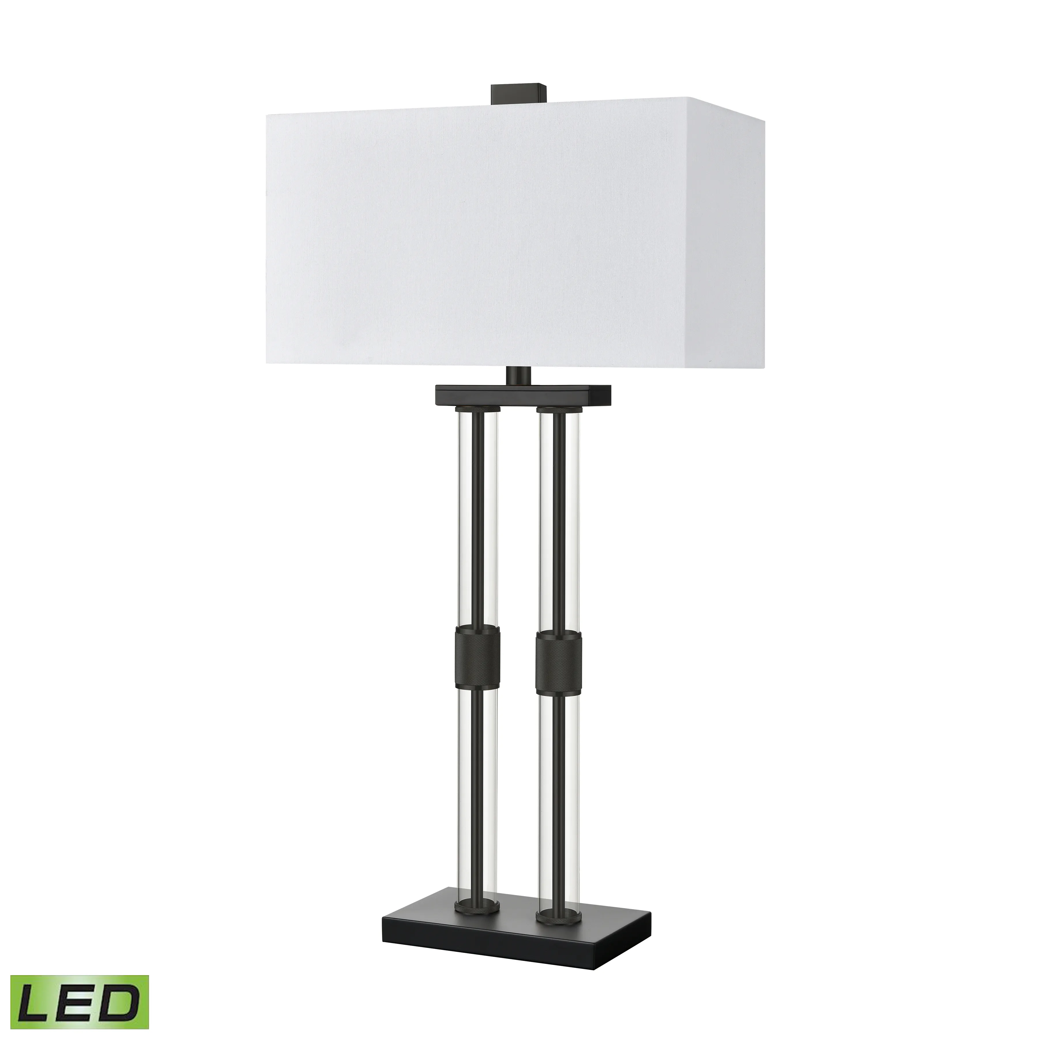 Roseden Court 34'' High 1-Light Table Lamp - Matte Black - Includes LED Bulb