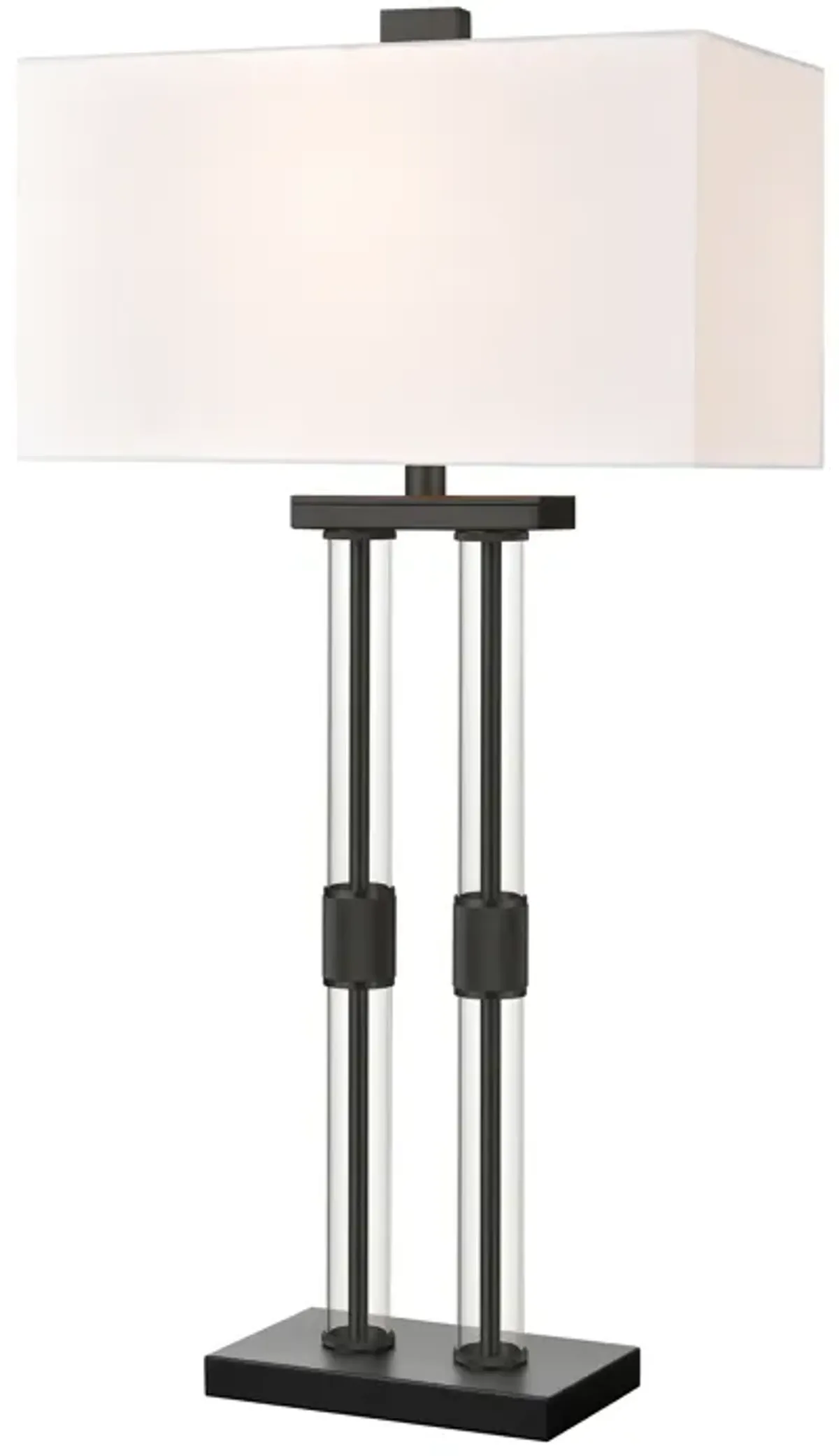 Roseden Court 34'' High 1-Light Table Lamp - Matte Black - Includes LED Bulb