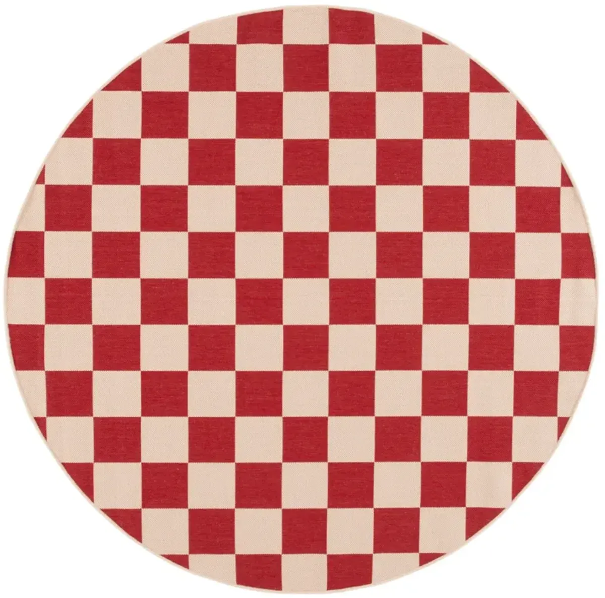 COURTYARD 6442 RED  6'-7' x 6'-7' Round Round Rug