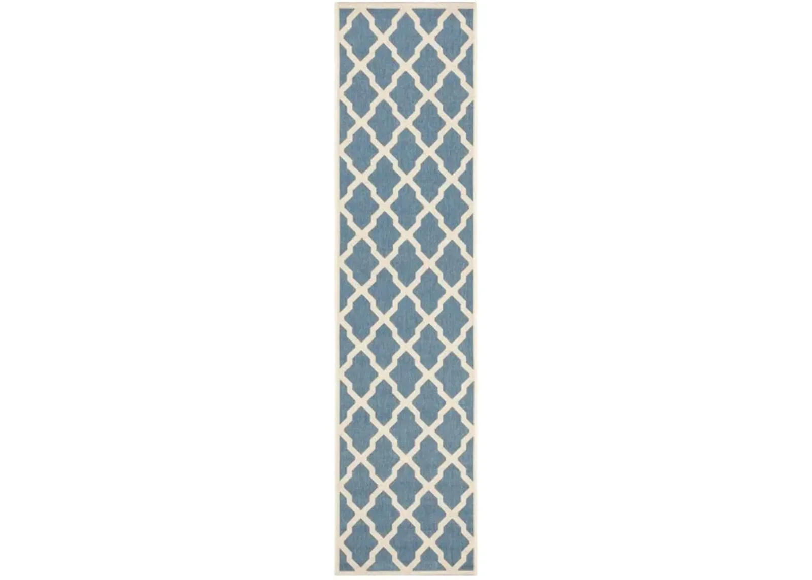 LINDEN 122 Collection LND122M-28 Blue / Creme 2'-2" X 8'