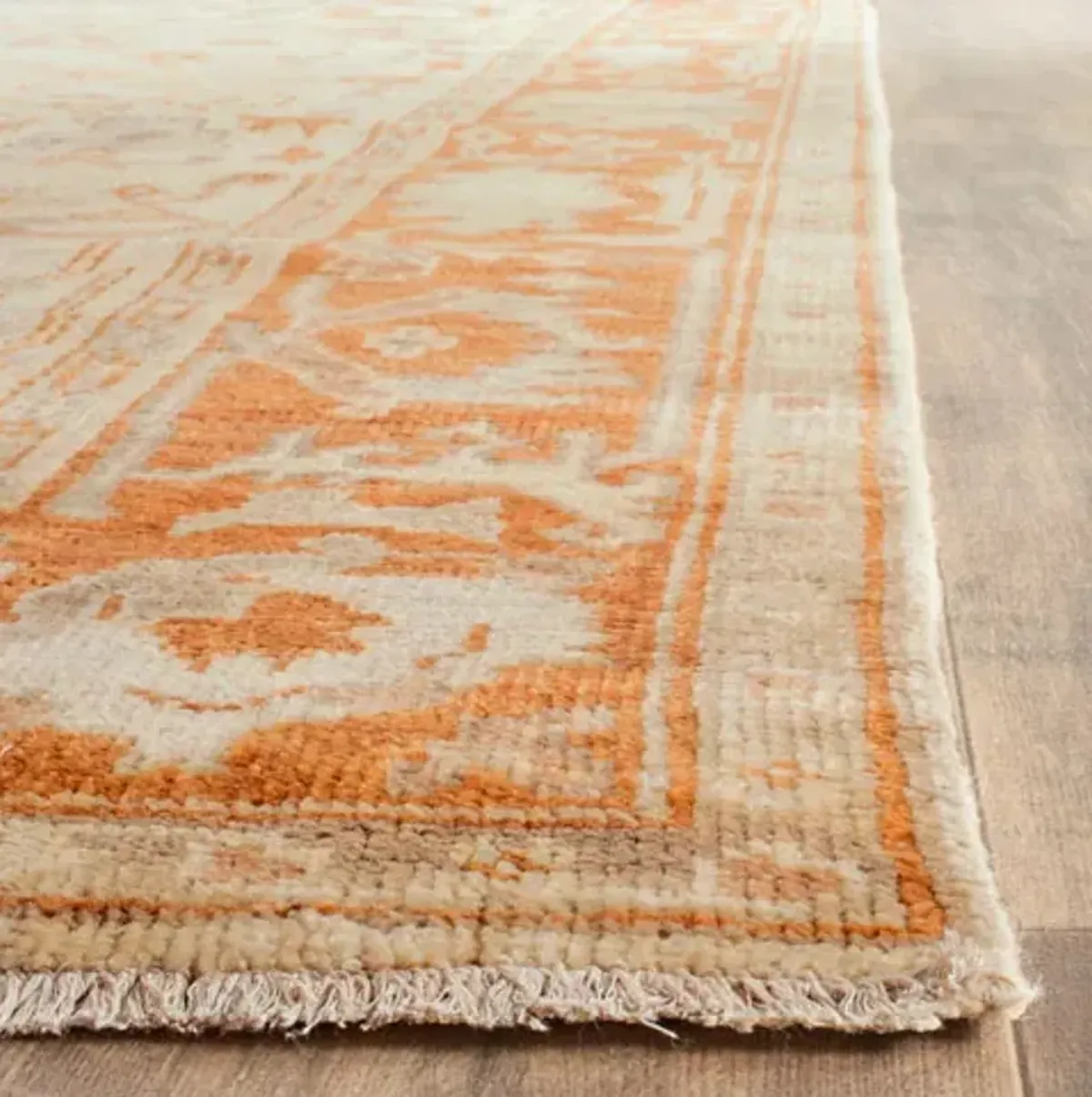 OSH122 Orange 10' X 14' Large Rectangle Rug