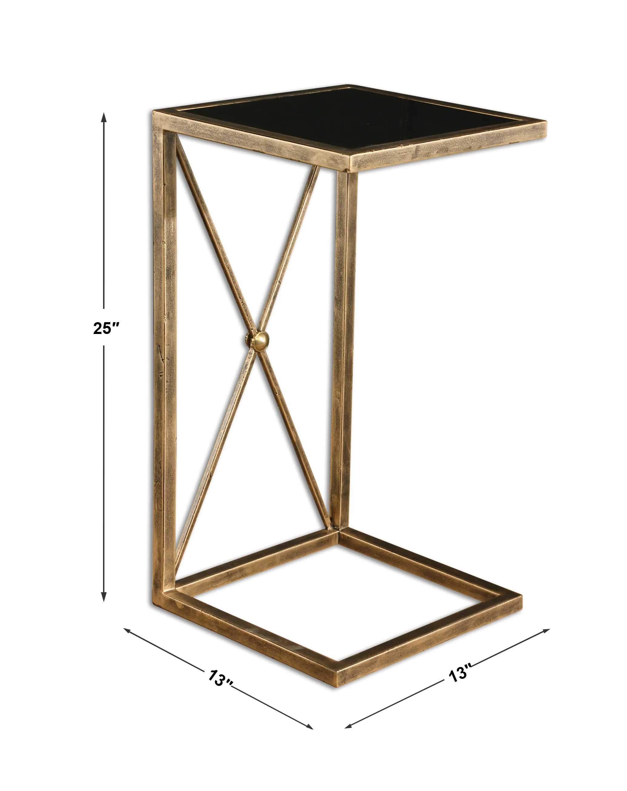 Zafina Gold Accent Table