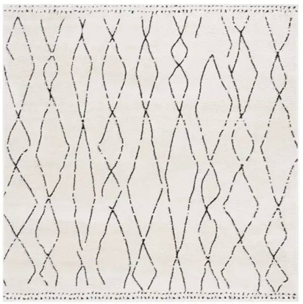 MELODY 112 Black 6'-7' X 6'-7' Square Square Rug
