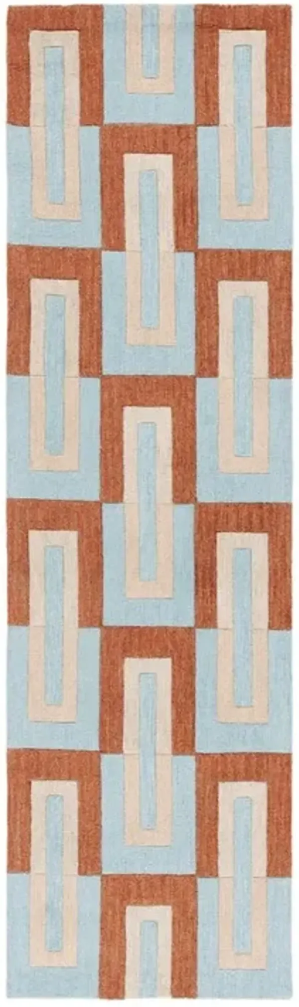 GENRE 102 Blue 2'-3' X 8' Runner Rug
