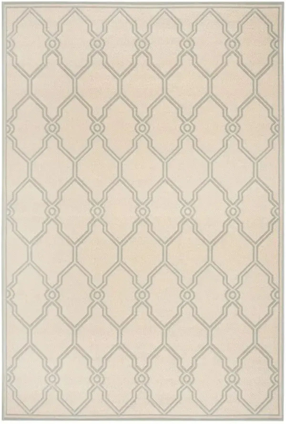 LINDEN 124 Collection LND124L-4 Cream / Aqua 4' X 6'