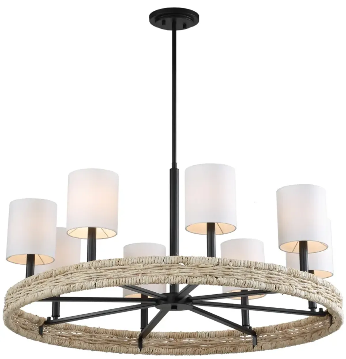 Faiyam 8 Light Rattan Chandelier