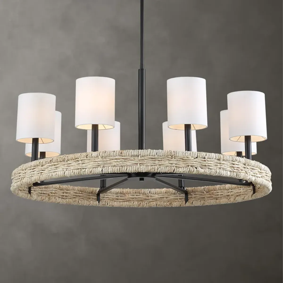 Faiyam 8 Light Rattan Chandelier