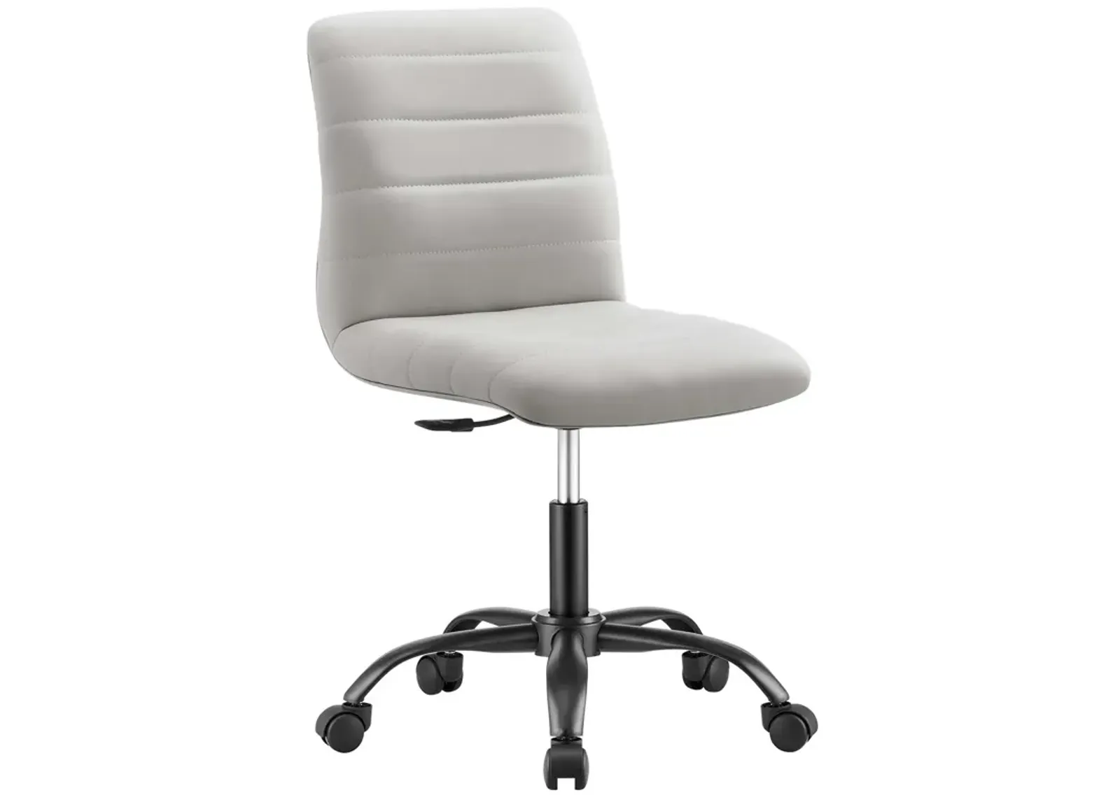 Ripple Armless Vegan Leather Office Chair