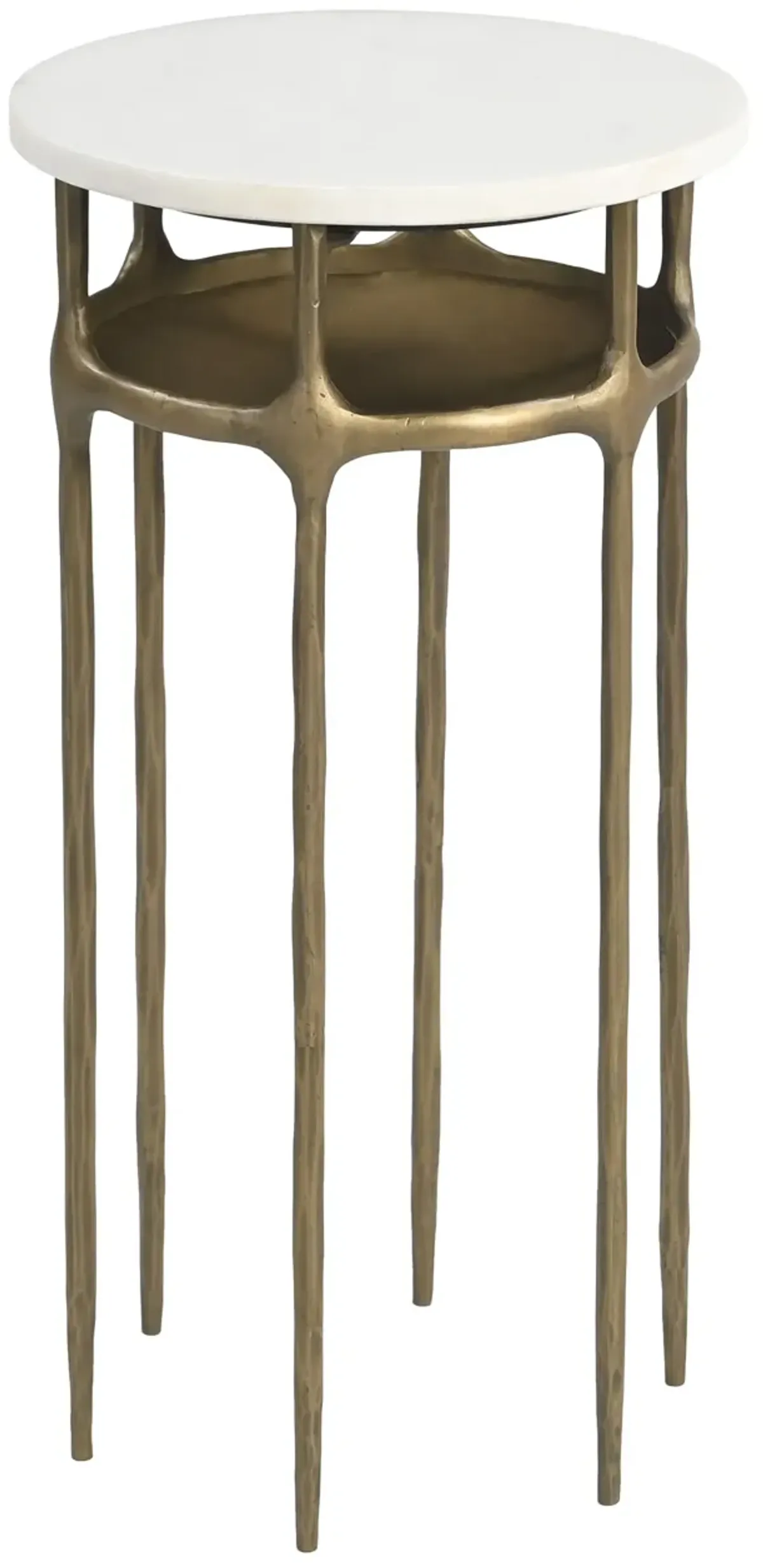 Bild Side Table White & Brass