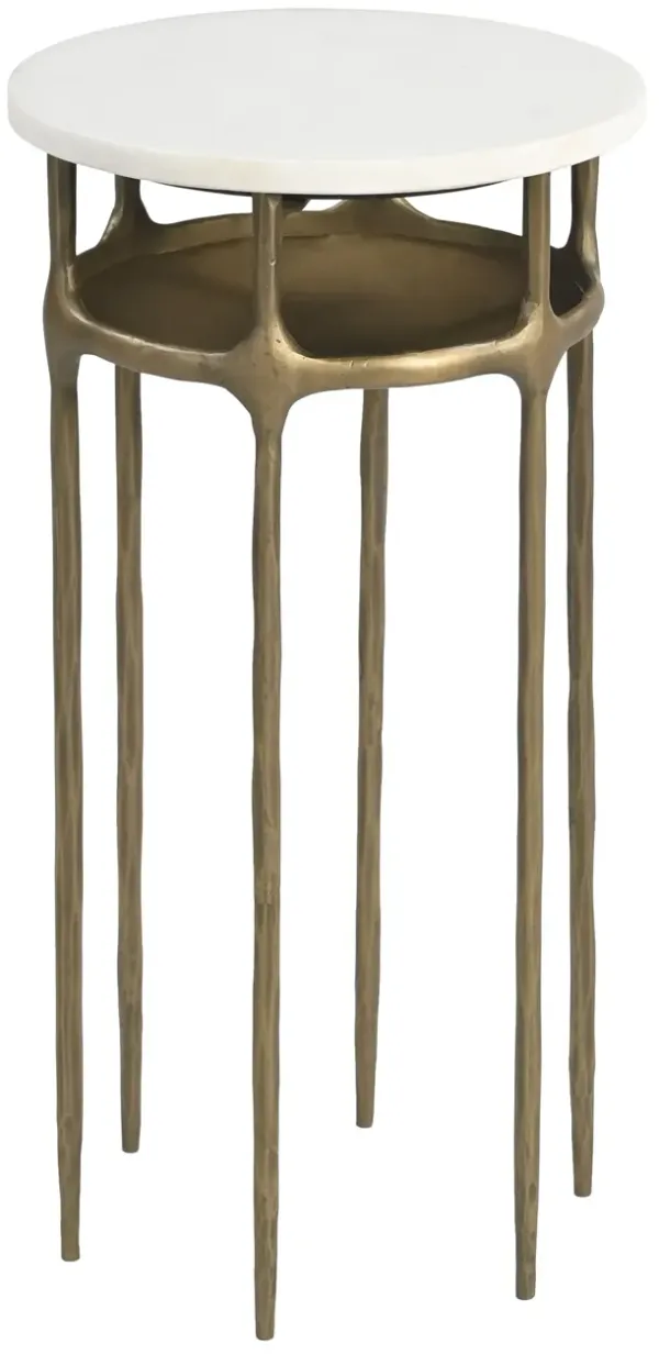 Bild Side Table White & Brass