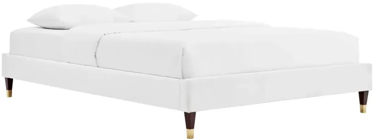 Harlow Full Performance Velvet Platform Bed Frame