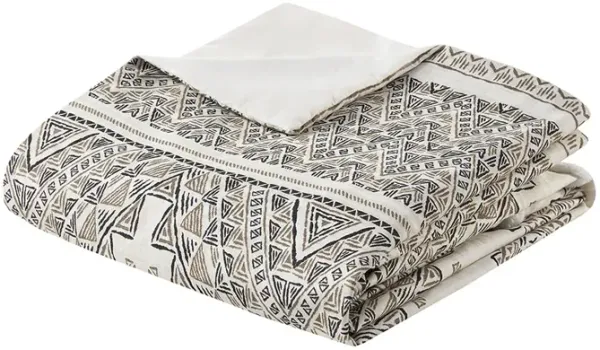 Ibiza 4 Piece Printed Duvet Cover Set with Throw Pillow