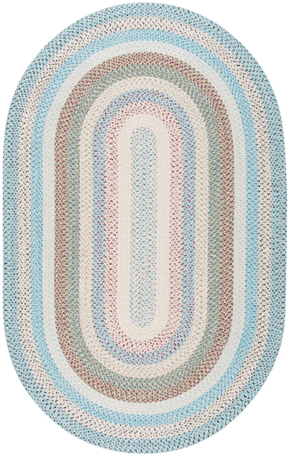 BRAIDED Hand Woven 5' x 8' Oval area rug