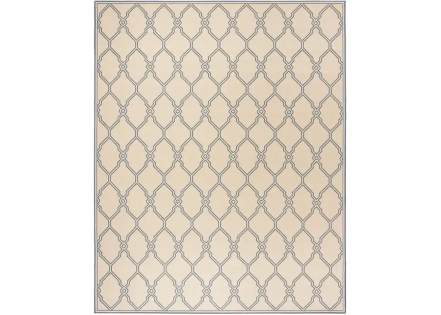 LINDEN 124 Collection LND124N-8 Cream / Blue 8' X 10'