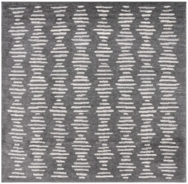 TULUM 644 DARK GREY  6'-7' x 6'-7' Square Square Rug