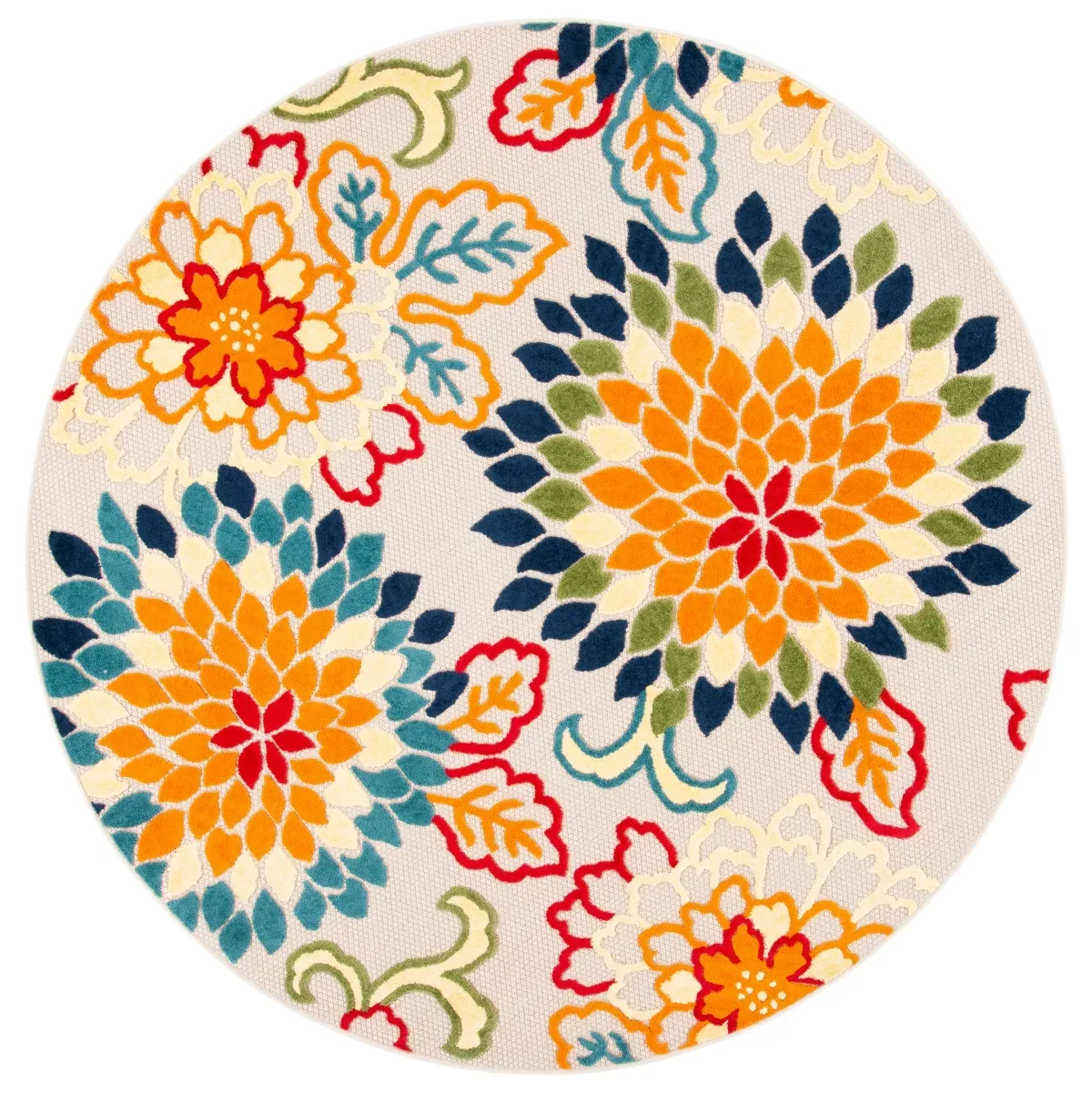 CABANA 391 IVORY  4' x 4' Round Round Rug