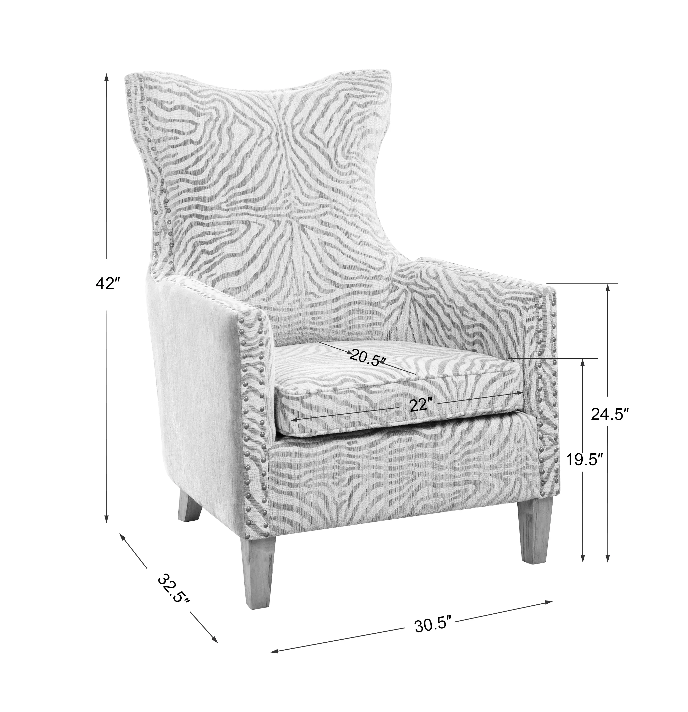 Kiango Animal Pattern Armchair