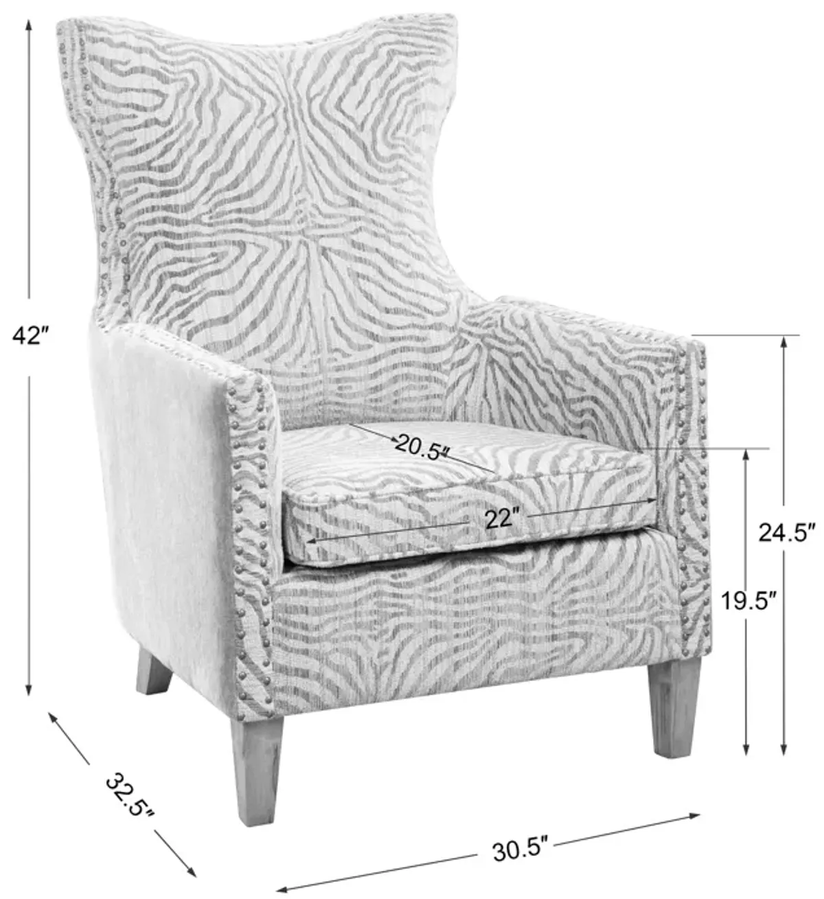 Kiango Animal Pattern Armchair