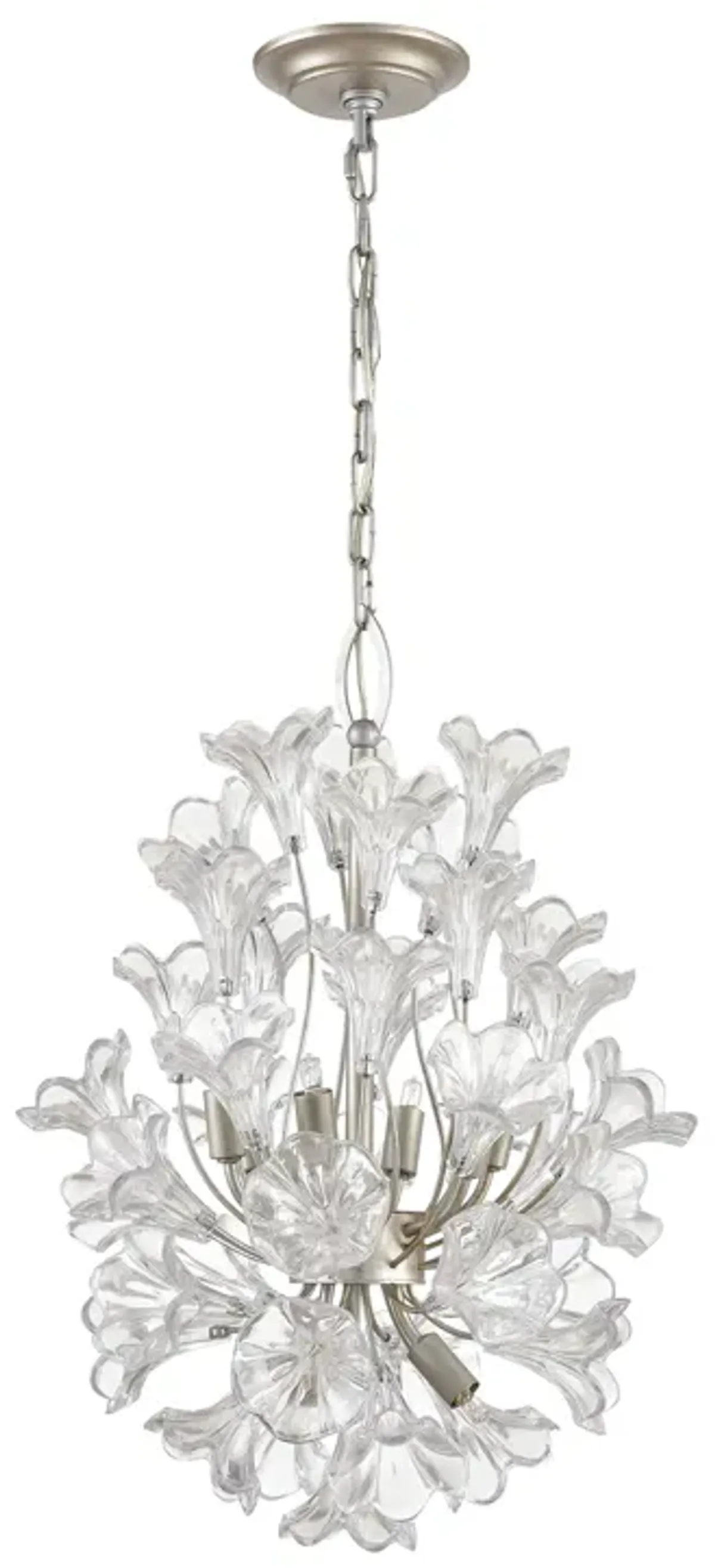 Celene 15" Wide 9-Light Chandelier - Aged Silver