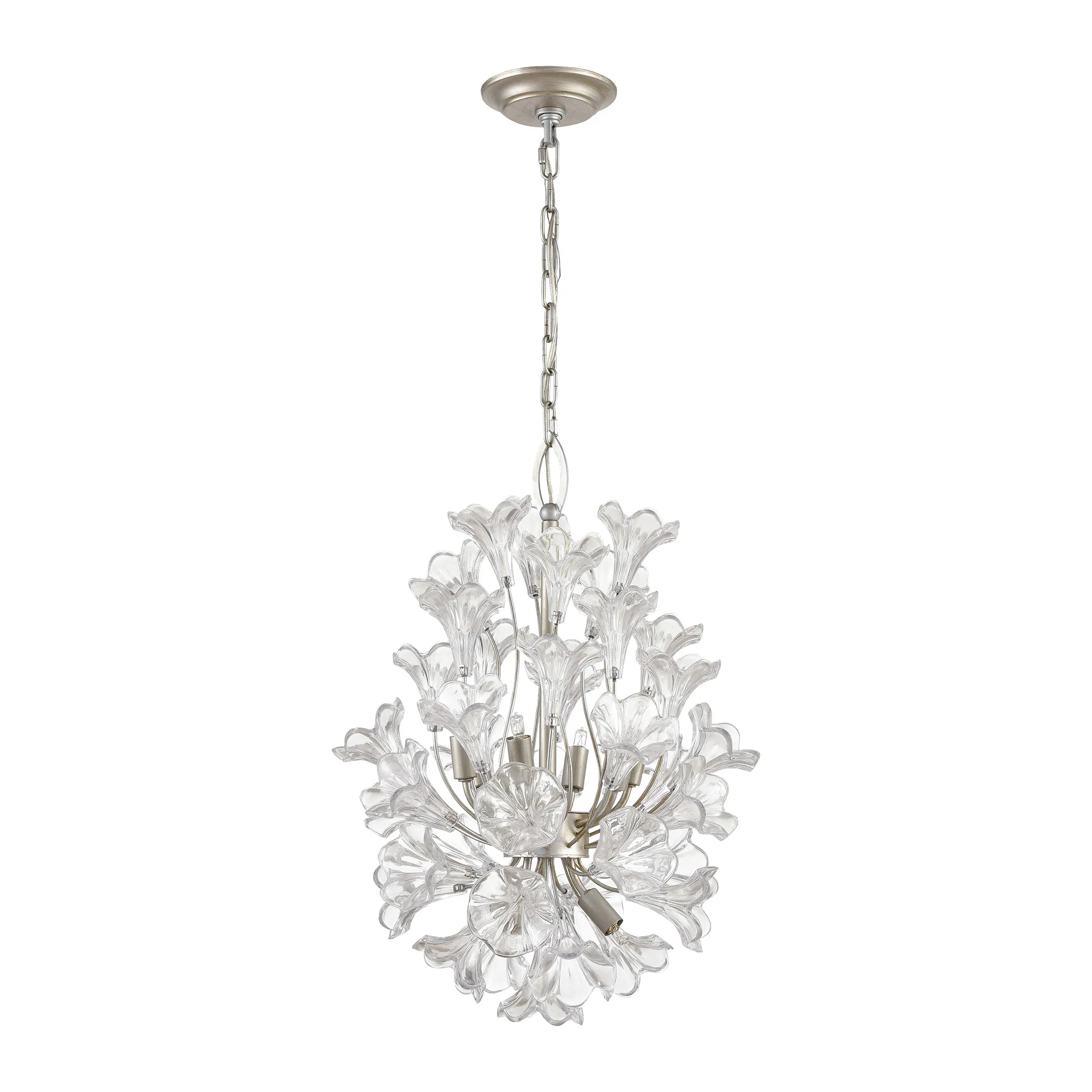 Celene 15" Wide 9-Light Chandelier - Aged Silver