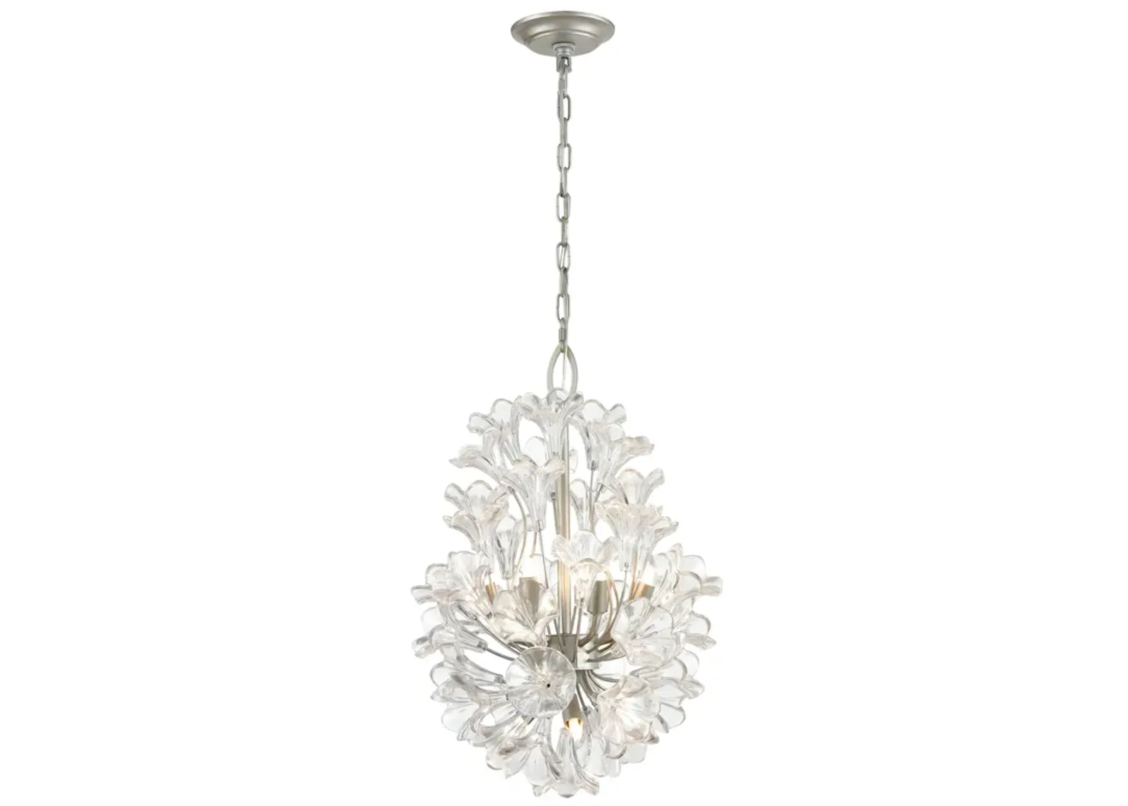 Celene 15" Wide 9-Light Chandelier - Aged Silver