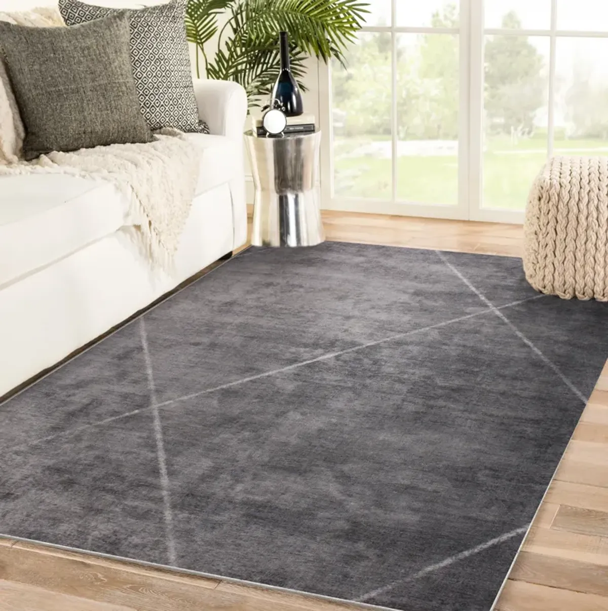 FALLON GREY/ IVORY Rectangle 5'3" x 7'3" ft  Rug