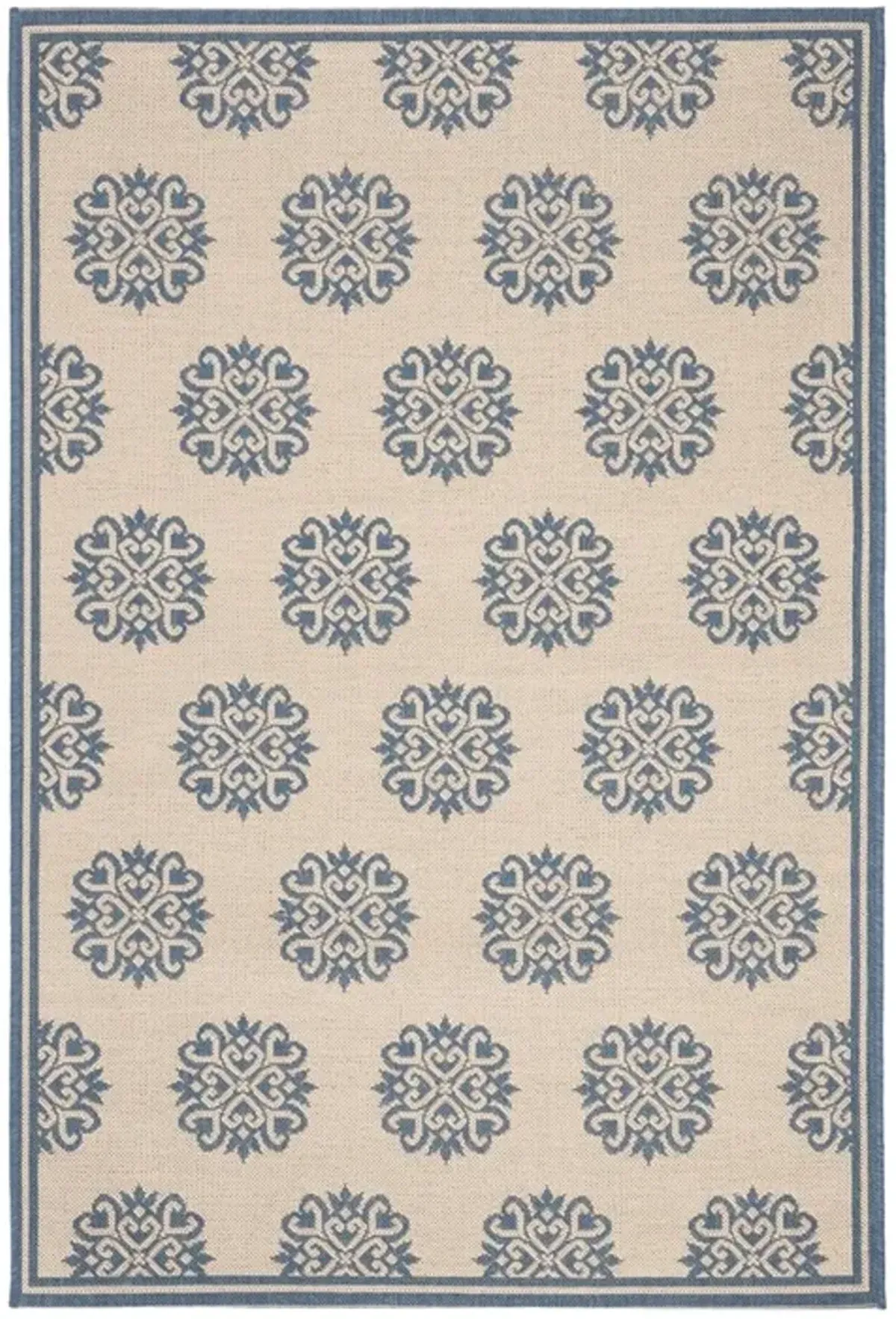 LINDEN 181 Collection LND181M-4 Blue / Creme 4' X 6'