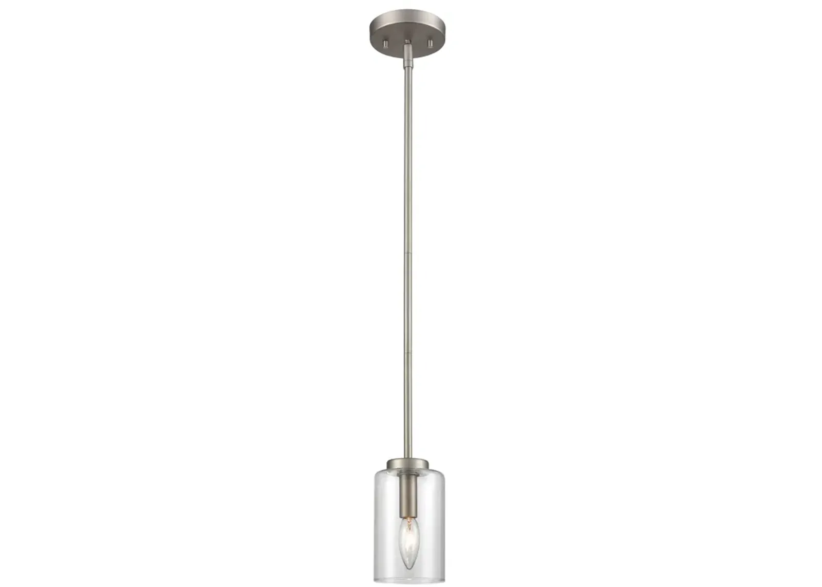 West End 4.75" Wide 1-Light Mini Pendant - Brushed Nickel