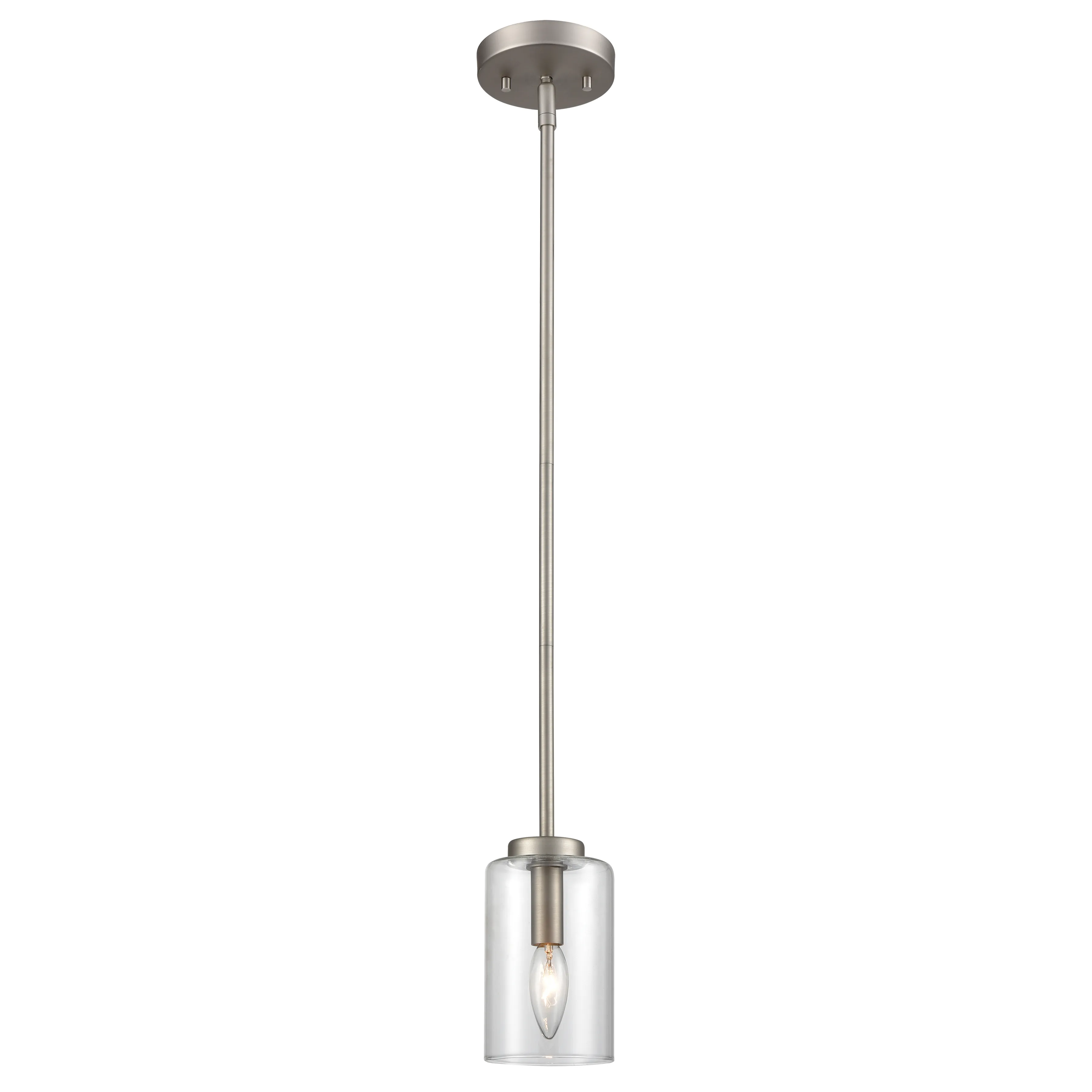 West End 4.75" Wide 1-Light Mini Pendant - Brushed Nickel