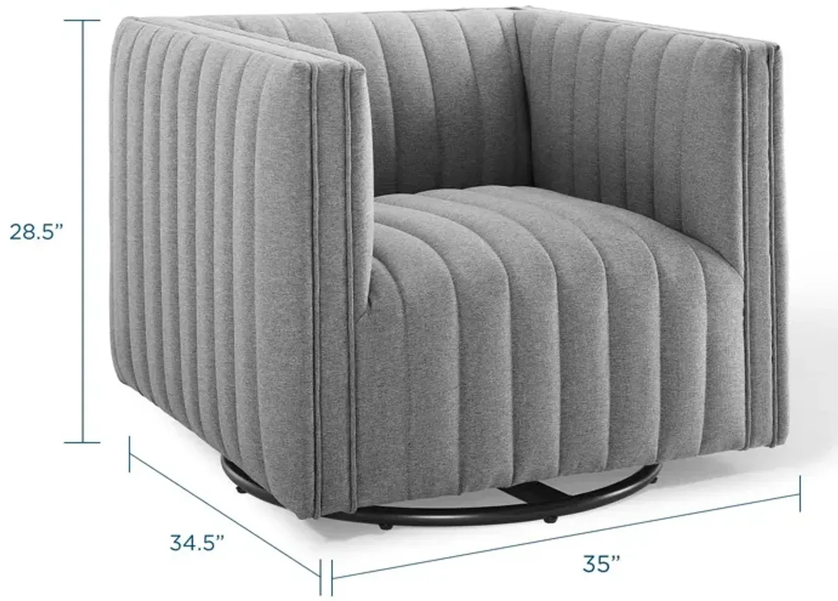 Conjure Tufted Swivel Upholstered Armchair