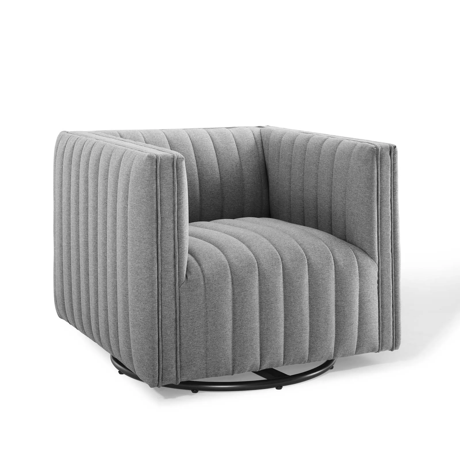 Conjure Tufted Swivel Upholstered Armchair