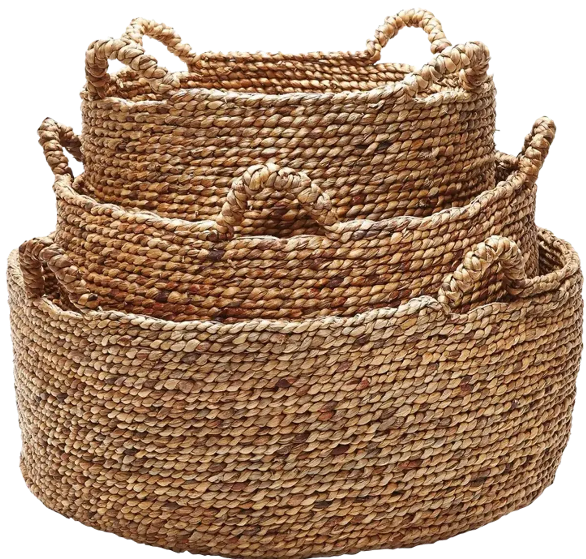 Natural Low Rise Basket - Set of 3