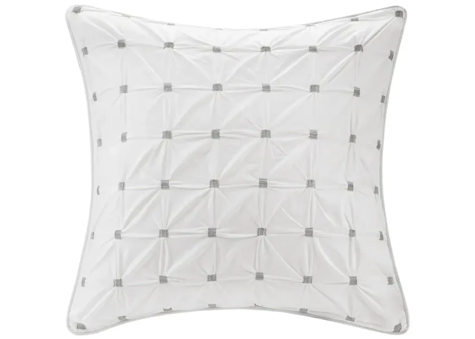 INK+IVY Jane White Embroidered Euro Sham