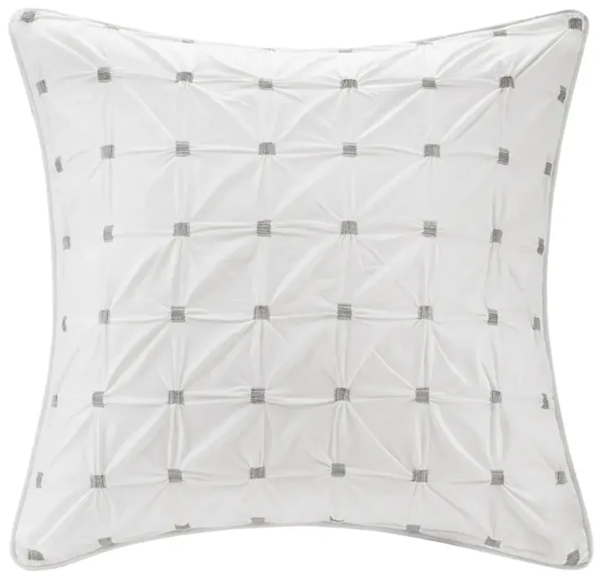 INK+IVY Jane White Embroidered Euro Sham