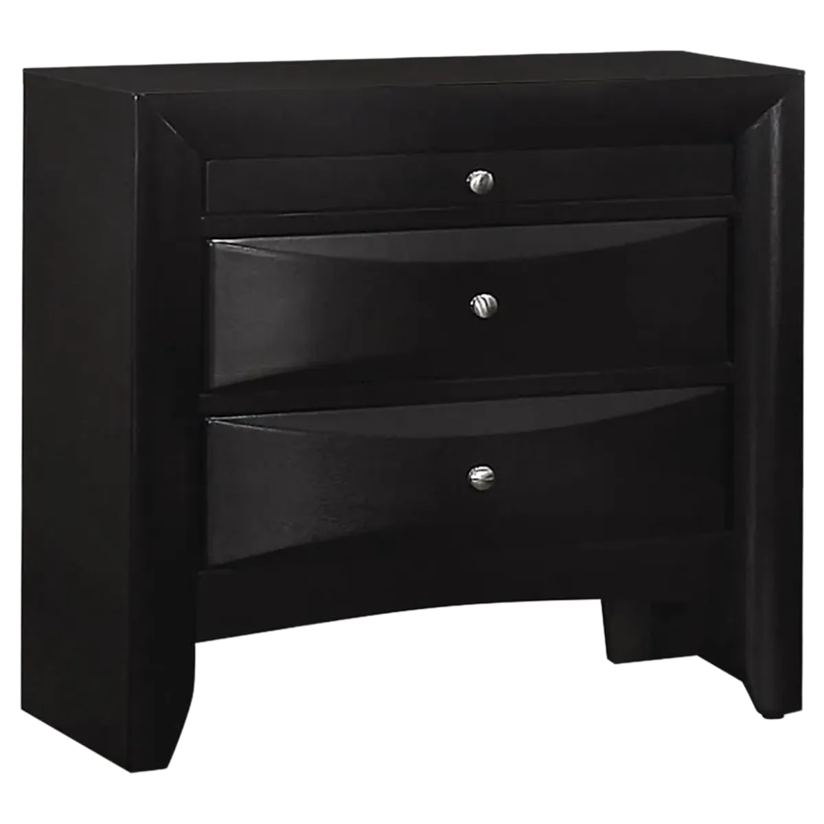 Briana Rectangular 2-drawer Nightstand Black