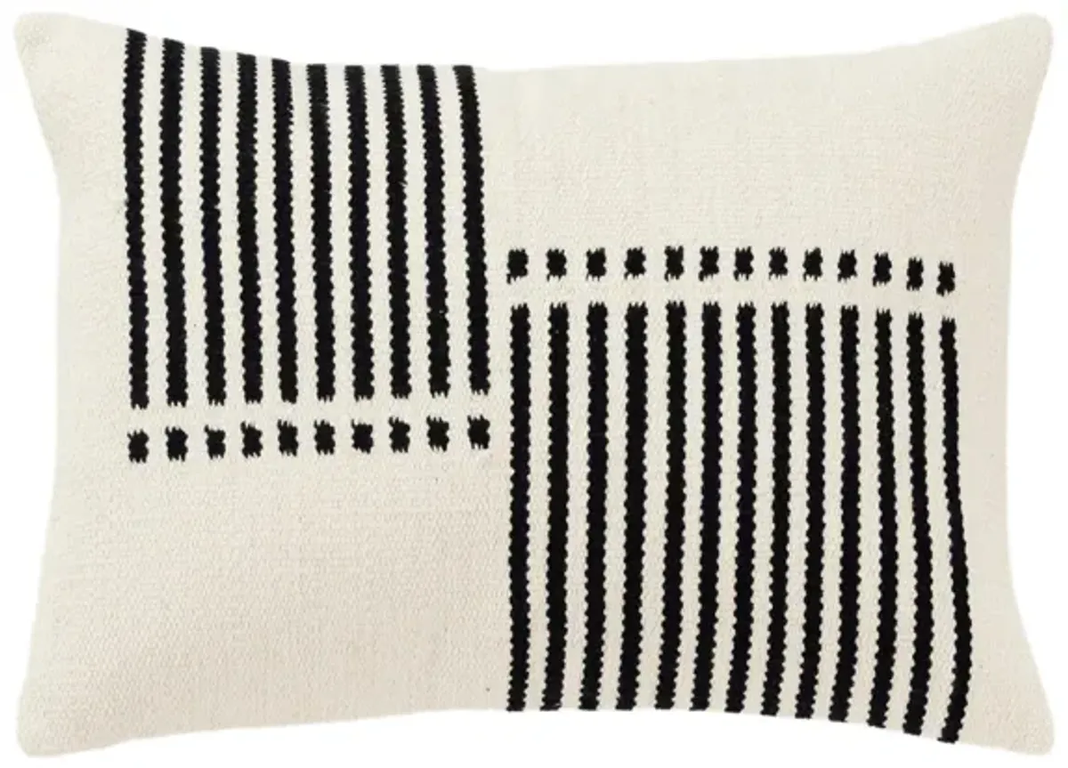 stripe black  Pillow