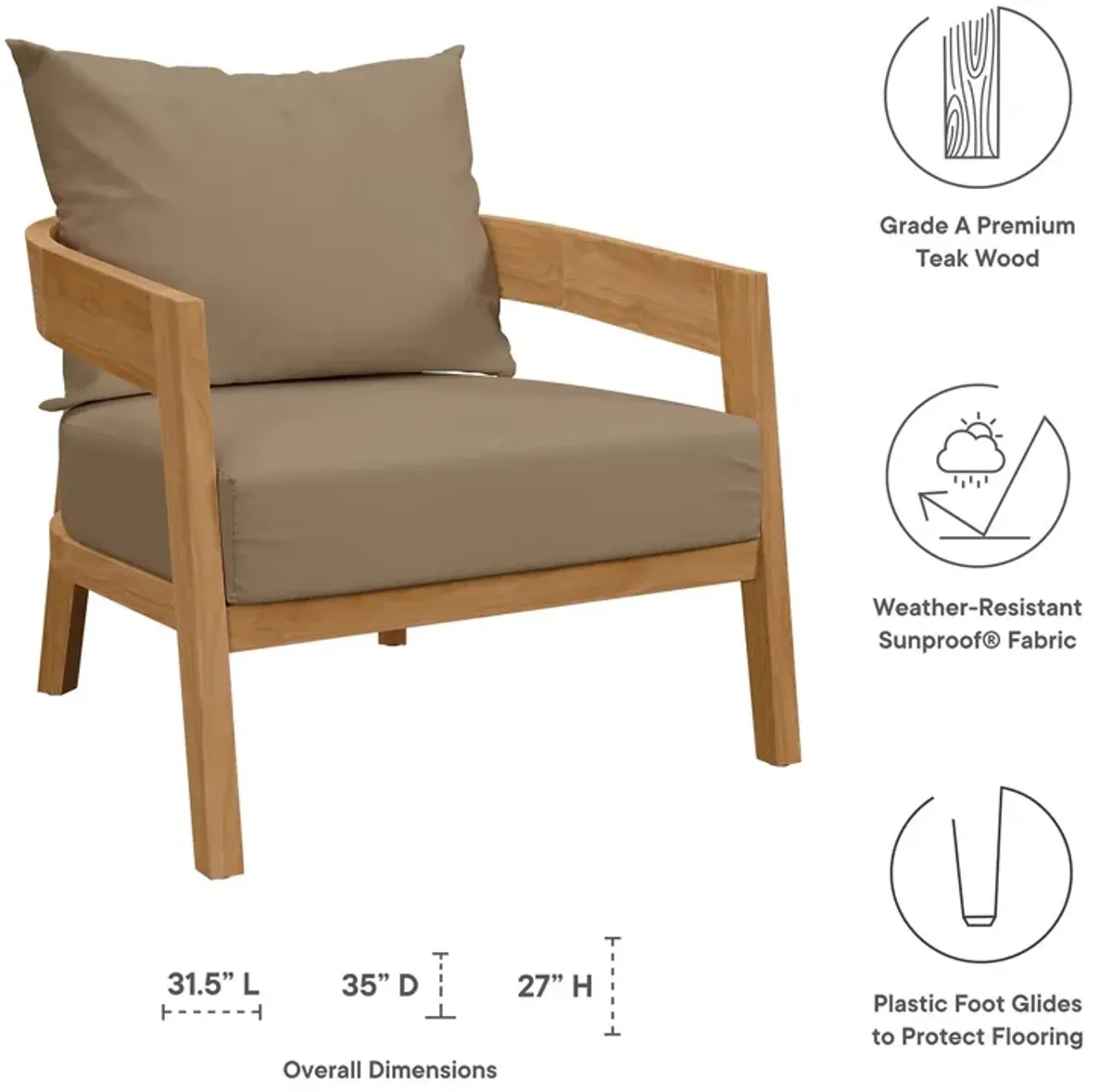 Brisbane Outdoor Patio Armchair