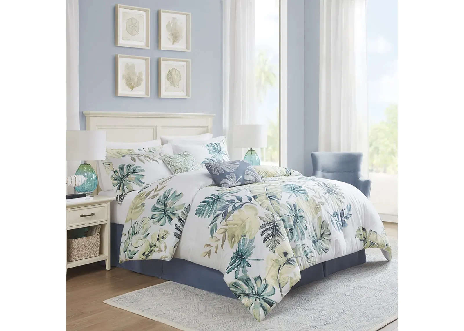 Harbor House Lorelai Multi Cotton Printed 6 Piece Comforter Set