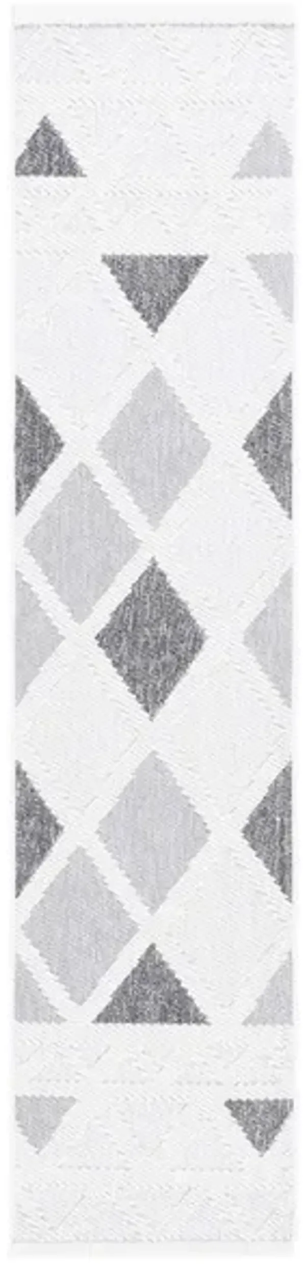 LOTUS 102 Grey 2' X 8' Runner Rug