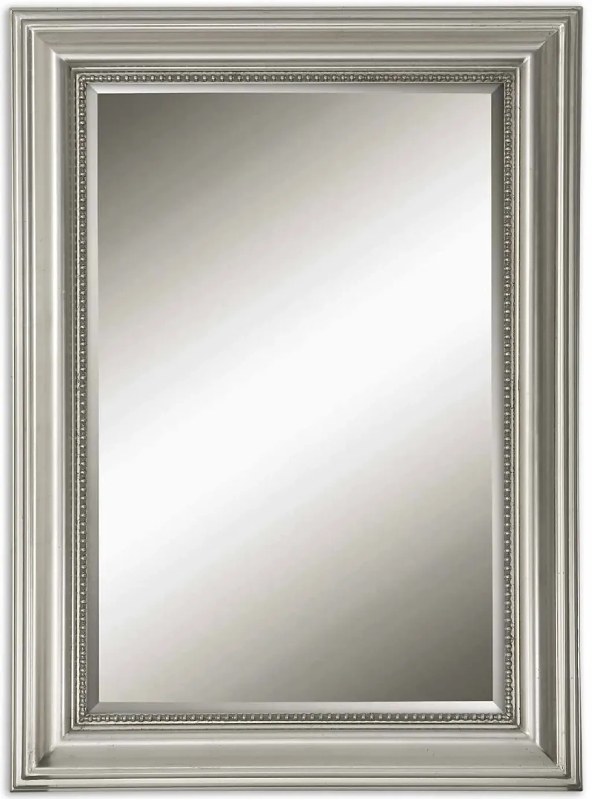 Stuart Silver Beaded Mirror Mine | Furniture.com