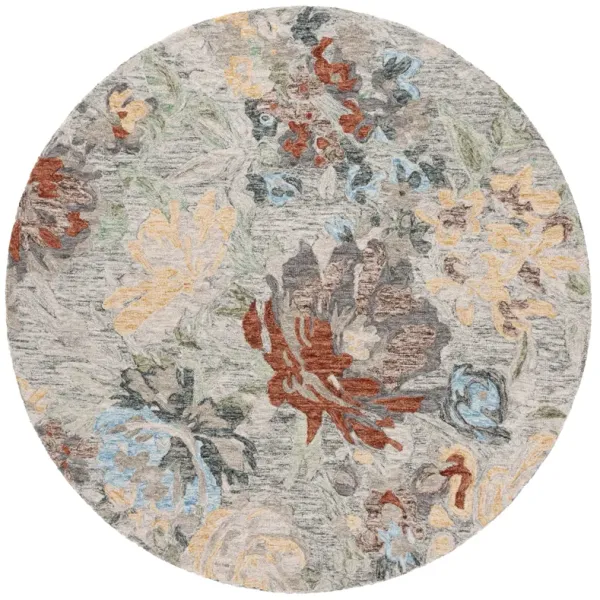 BLOSSOM Hand Tufted 6' x 6' Round area rug