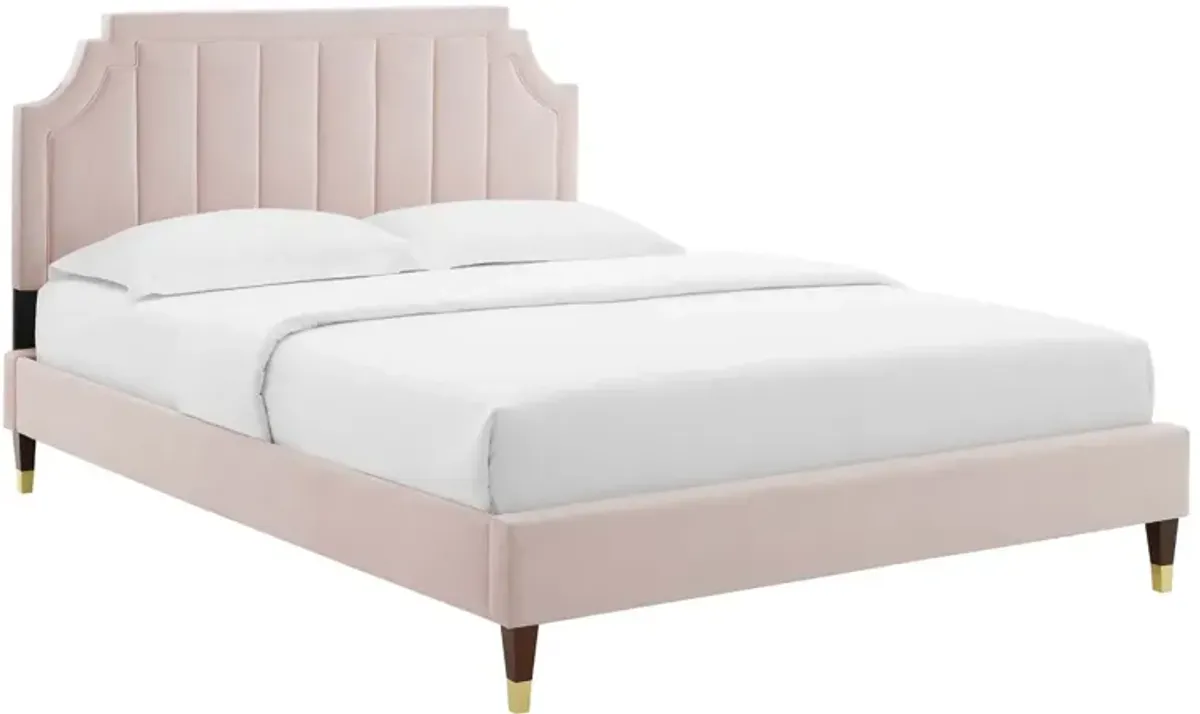 Sienna Performance Velvet King Platform Bed