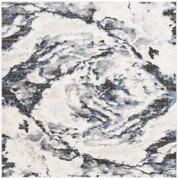 PETRA 104 Blue 6'-7' X 6'-7' Square Square Rug